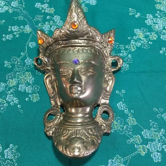 Brass Hindu Goddess Hanging Wall Decor - Picture 3 of 6